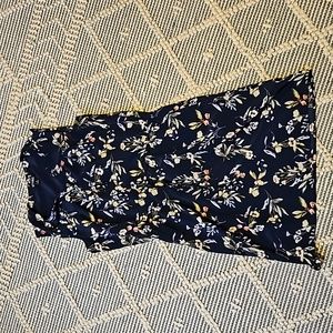 Navy floral sleeveless dress